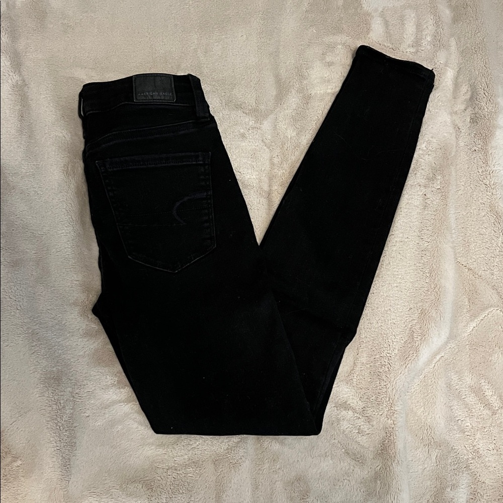 American Eagle Outfitters Black Ripped Jeans